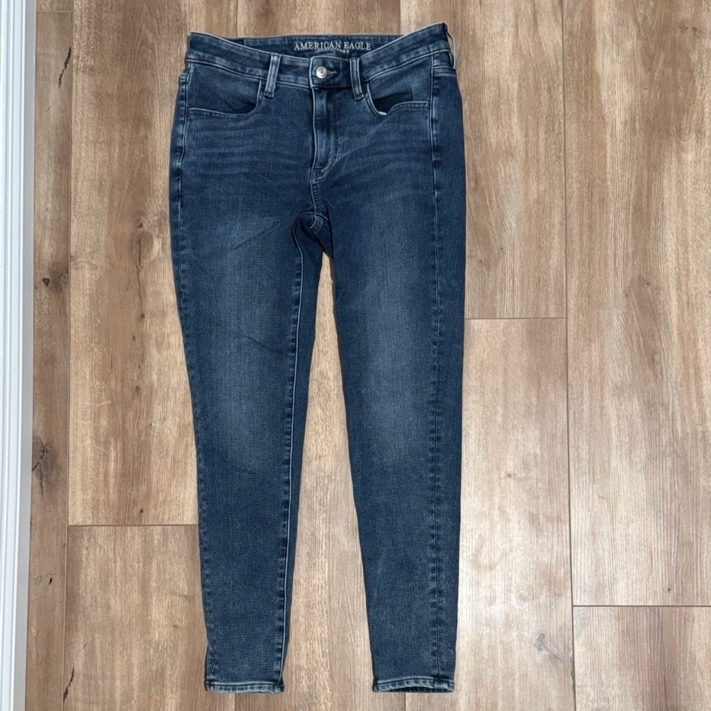 American Eagle Outfitters Women's Dark Blue Skinny Jeans